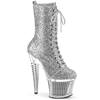 Pleaser - SPECTATOR1040G Bottes de plateforme, Pole dance chaussures - Couleur argent/Transparent Product image